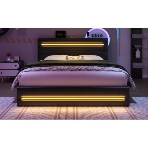 Smart King Size Ottoman Bed with LEDs, USB & Hydraulic Storage - image 12