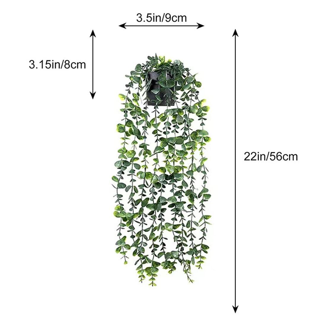 Set of 3 Realistic Artificial Hanging Plants - image 11
