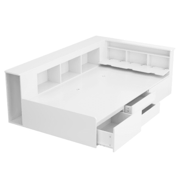 Multifunctional Kids Single Bed with Drawers, Bookcase & Cupboard (3ft) - image 6