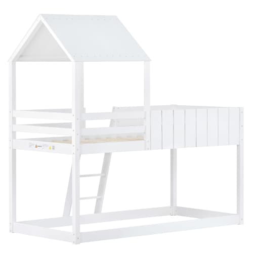 Solid Wood Treehouse Mid-Sleeper Cabin Bed for Kids - image 14