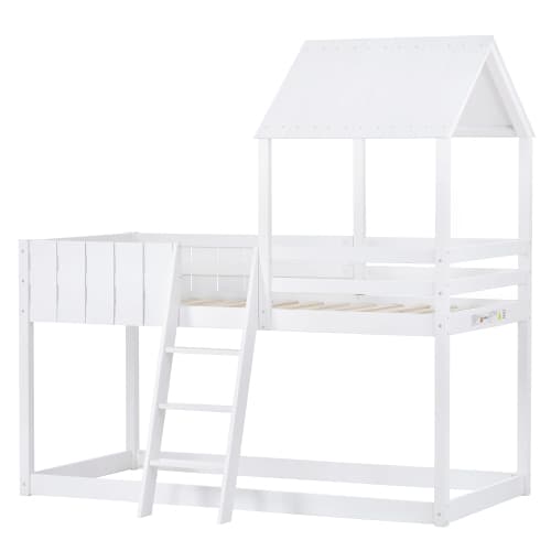 Solid Wood Treehouse Mid-Sleeper Cabin Bed for Kids - image 11