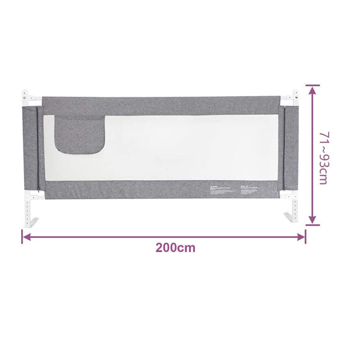 Height-Adjustable 200cm Bed Guard Rail for Toddlers - image 25