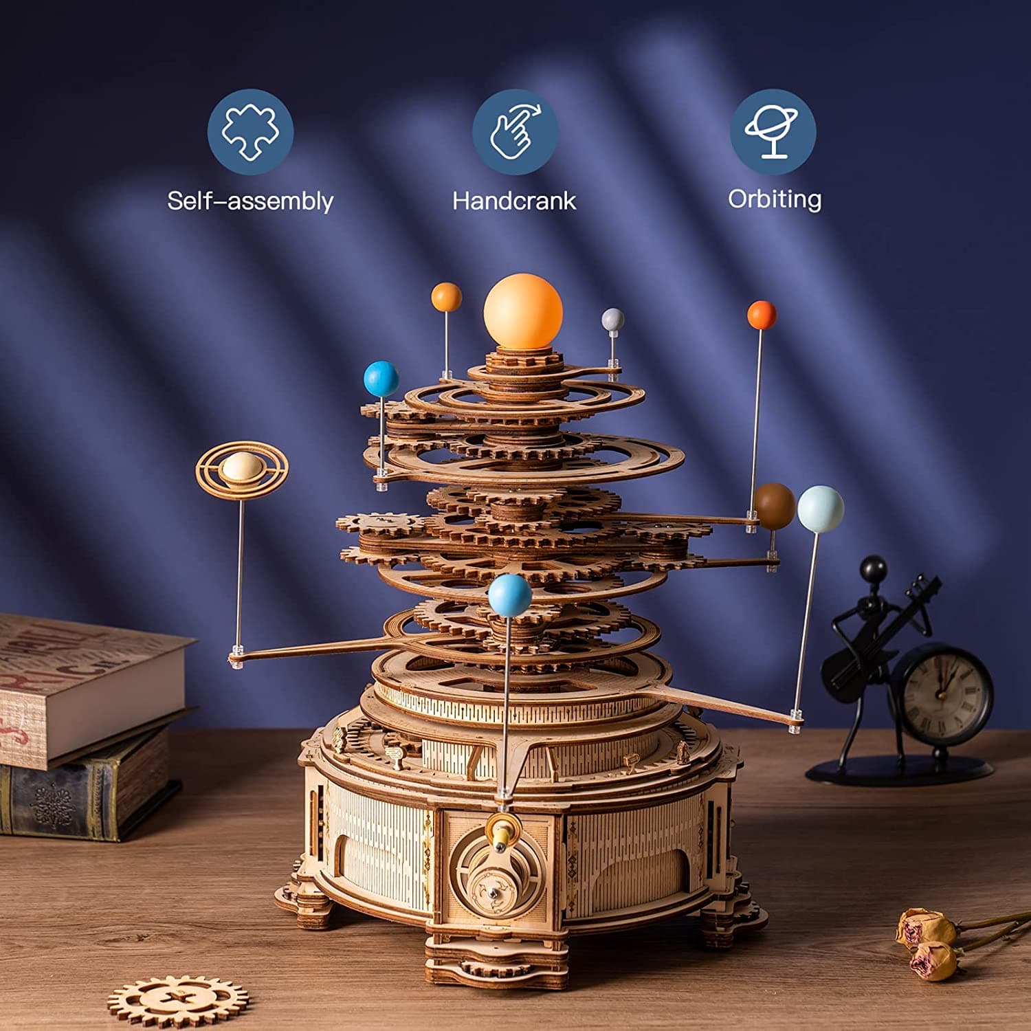 Discover the ROKR Mechanical Orrery 3D Wooden Puzzle - image 3