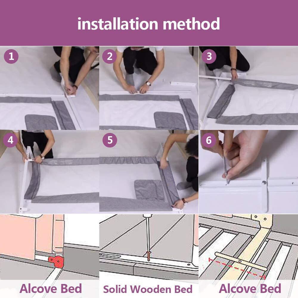 Height-Adjustable 200cm Bed Guard Rail for Toddlers - image 15