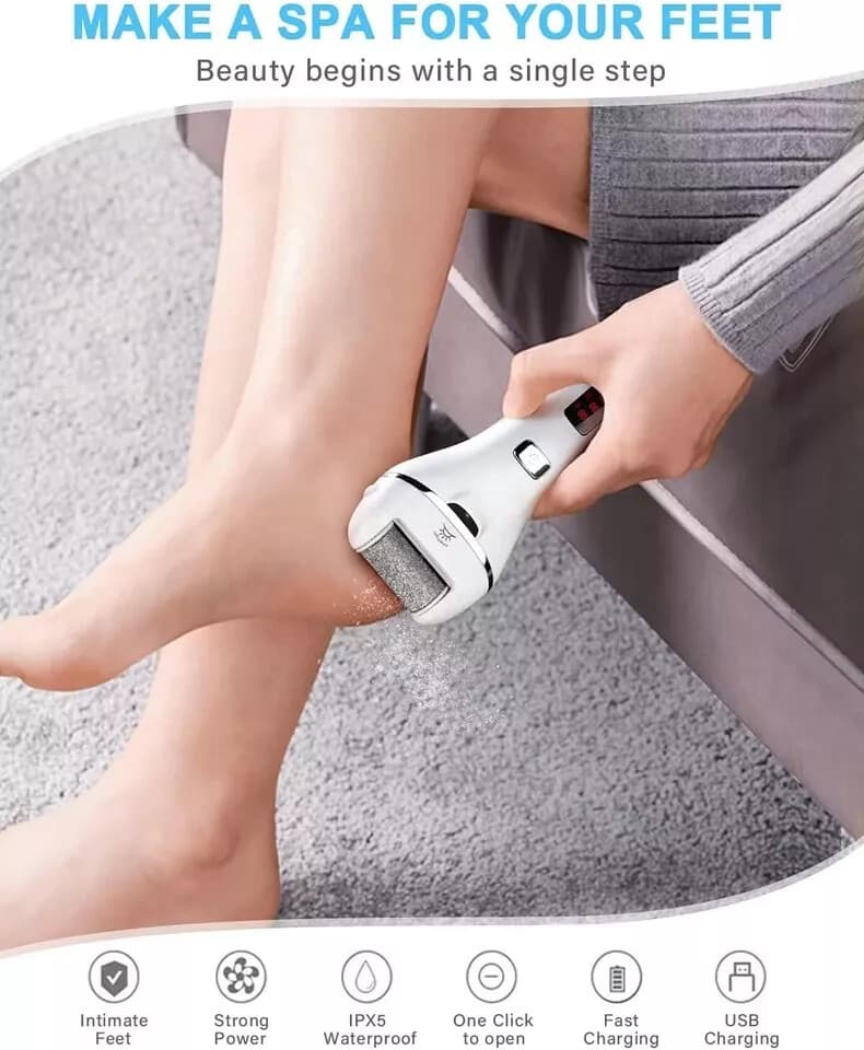 Waterproof Electric Callus Remover with Three Roller Attachments - image 20
