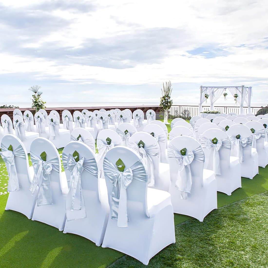 50 White Spandex Chair Covers for Flawless Event Styling - image 12