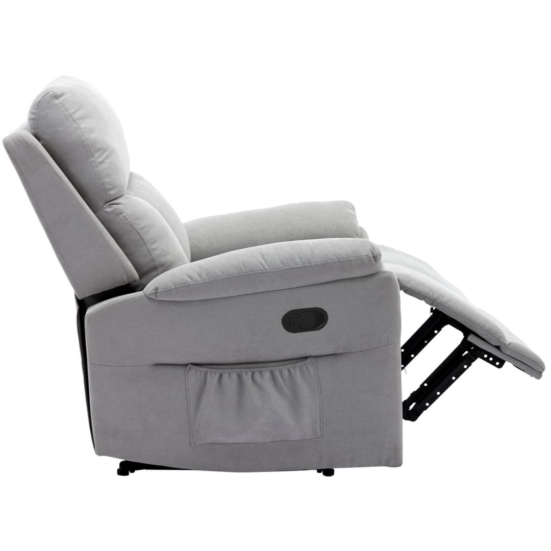 Comfortable Fabric Recliner Armchair with Adjustable Footrest - image 13