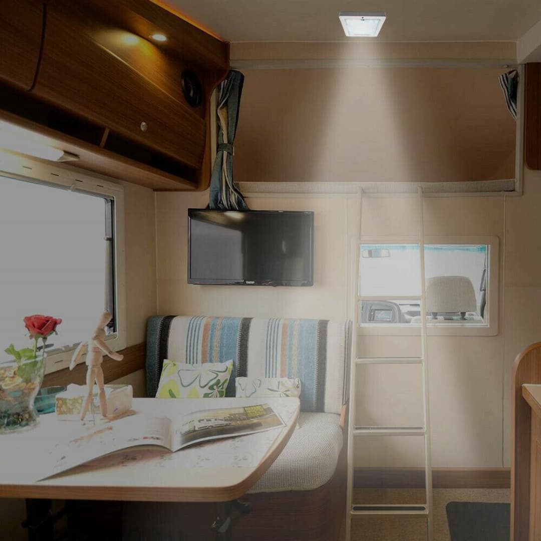 Square 12V LED Ceiling Light Panel for Caravan, Motorhome and Boat - image 16