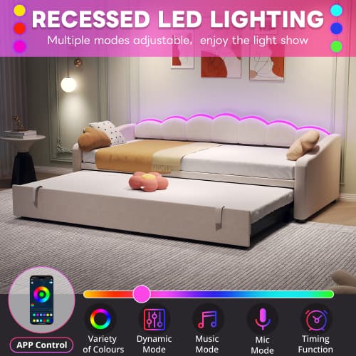 Transform Your Space with a Petal-Shaped LED Daybed - image 6