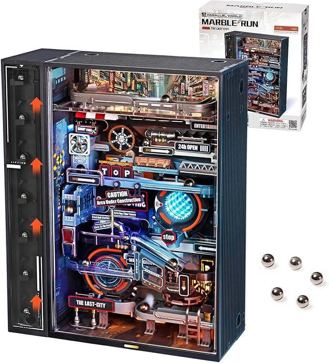 Robotime Last City: Build-Your-Own Wooden Marble Run Model Kit