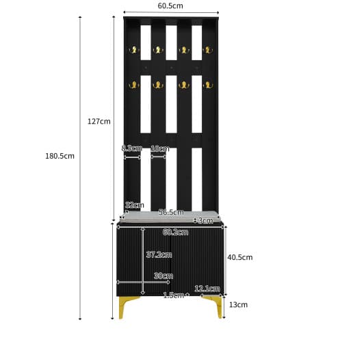Transform Your Hallway with this Modern Wardrobe & Shoe Bench Set - image 5