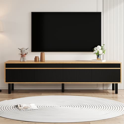 Stylish Black & Wood TV Cabinet for a Clutter-Free Space - image 6