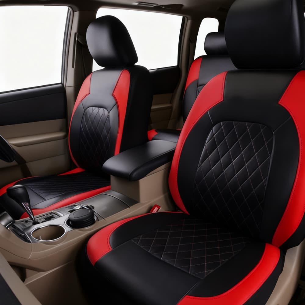 Full Set of Universal Car Seat Covers in Premium PU Leather - image 8