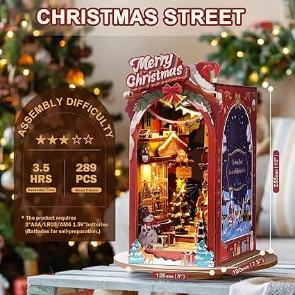 DIY Book Nook Kit: Miniature Christmas Street - image 4