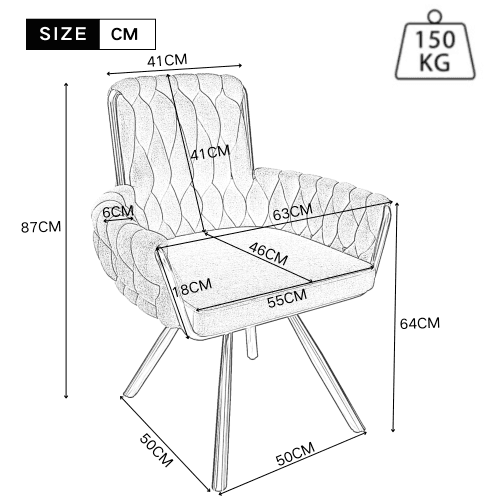 Modern Swivel Armchair in Beige Velvet with Metal Legs - image 6