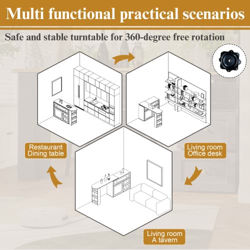 Extendable Bar Table & Kitchen Island with Storage, Black - image 9