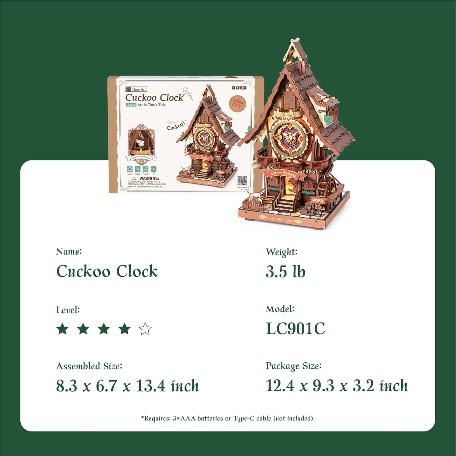 Assemble Your Own Magical Treehouse Cuckoo Clock - image 4