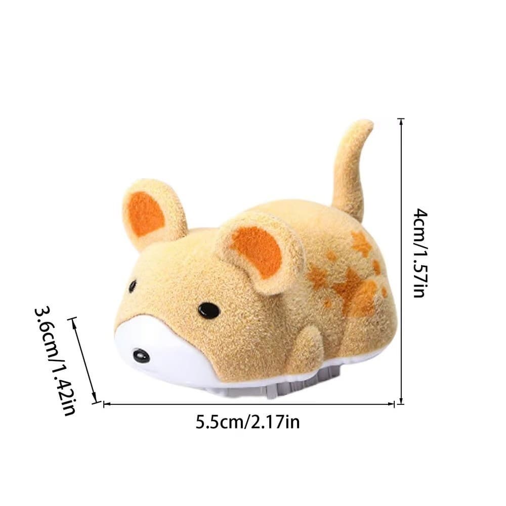 Plush Mouse Cat Toy with Built-In Sound and Rolling Wheels - image 8