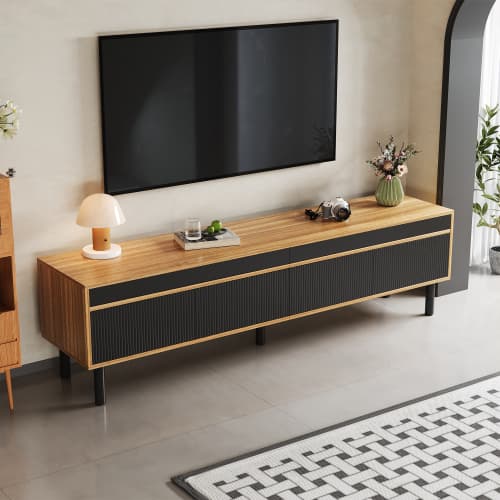 Stylish Black & Wood TV Cabinet for a Clutter-Free Space - image 4