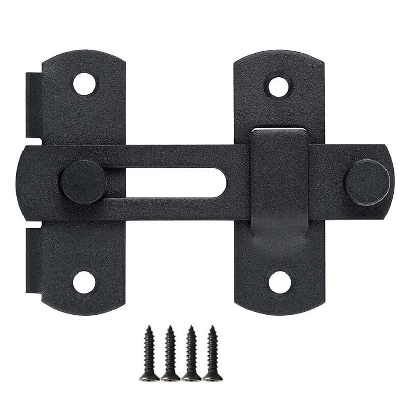 Sliding Bolt Door Latch in Matte Black with Fixing Screws - image 10