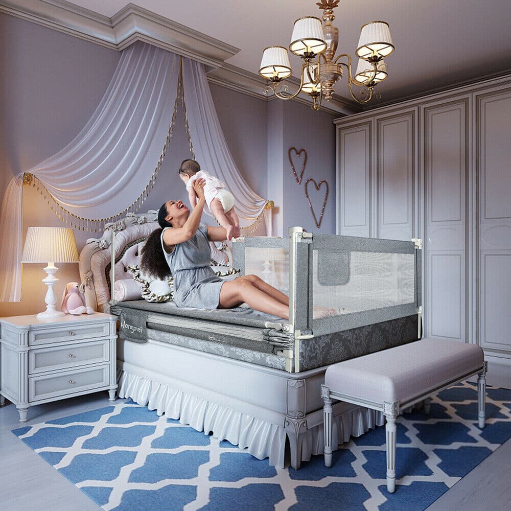 Height-Adjustable 200cm Bed Guard Rail for Toddlers - image 13