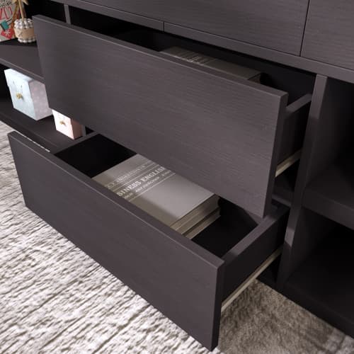 Children's White Mid Sleeper Bed with Drawers & Shelves - image 23