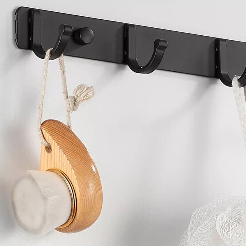7-Hook Aluminium Wall Rack with Modern Slim Profile - image 5