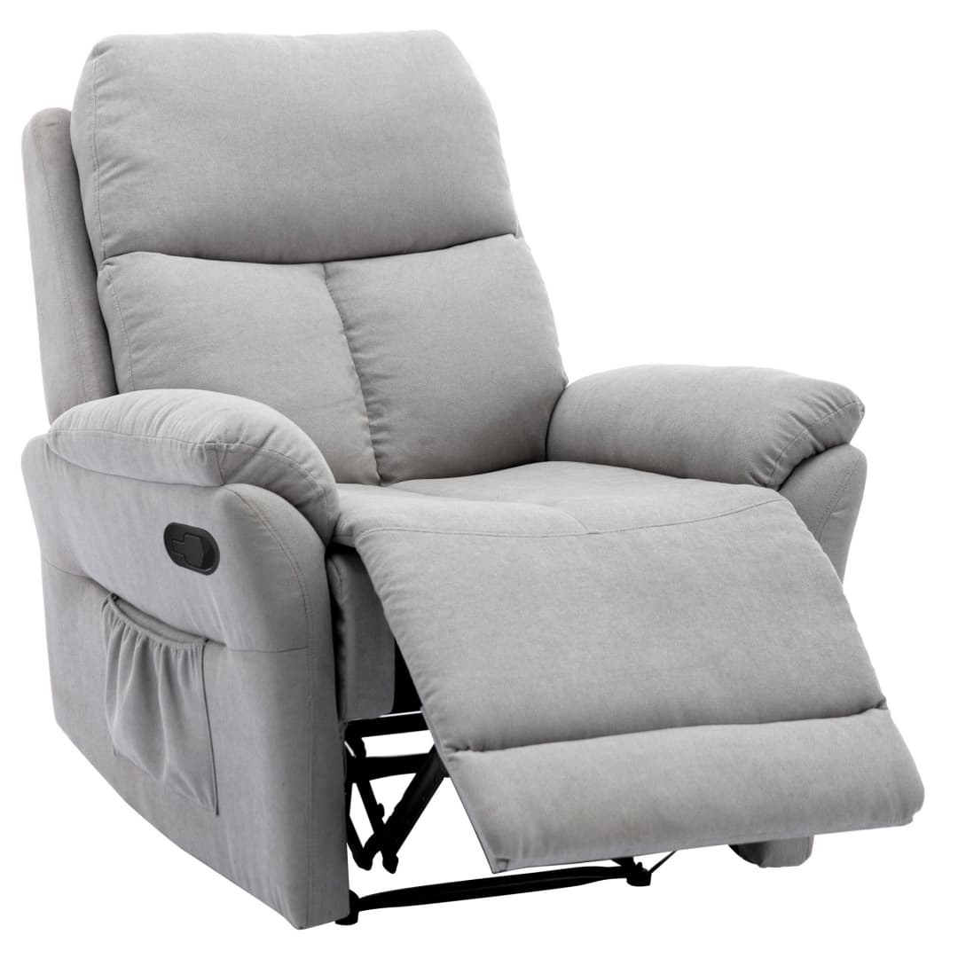 Comfortable Fabric Recliner Armchair with Adjustable Footrest - image 26