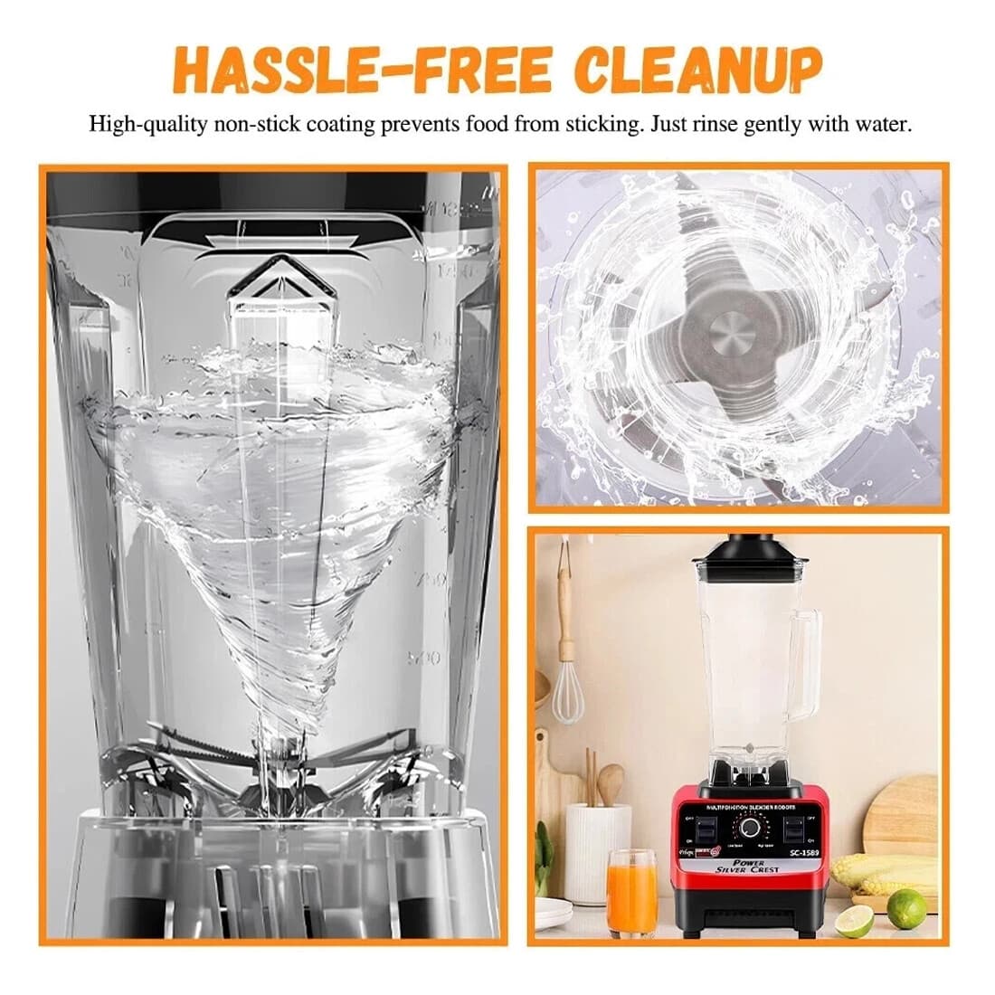 Powerful 4500W Countertop Blender with 2L Jug - image 3