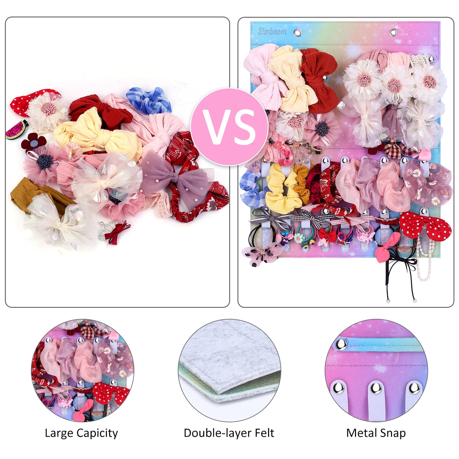 All your hair accessories in one place — rainbow pastel organiser - image 11