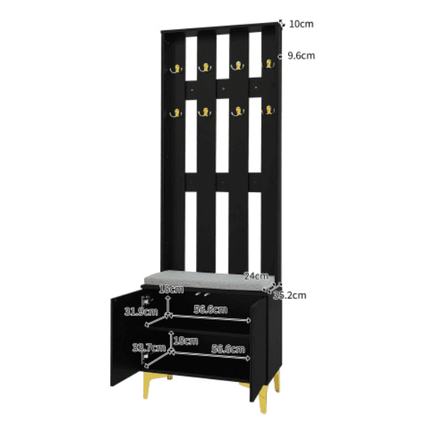 Transform Your Hallway with this Modern Wardrobe & Shoe Bench Set - image 6