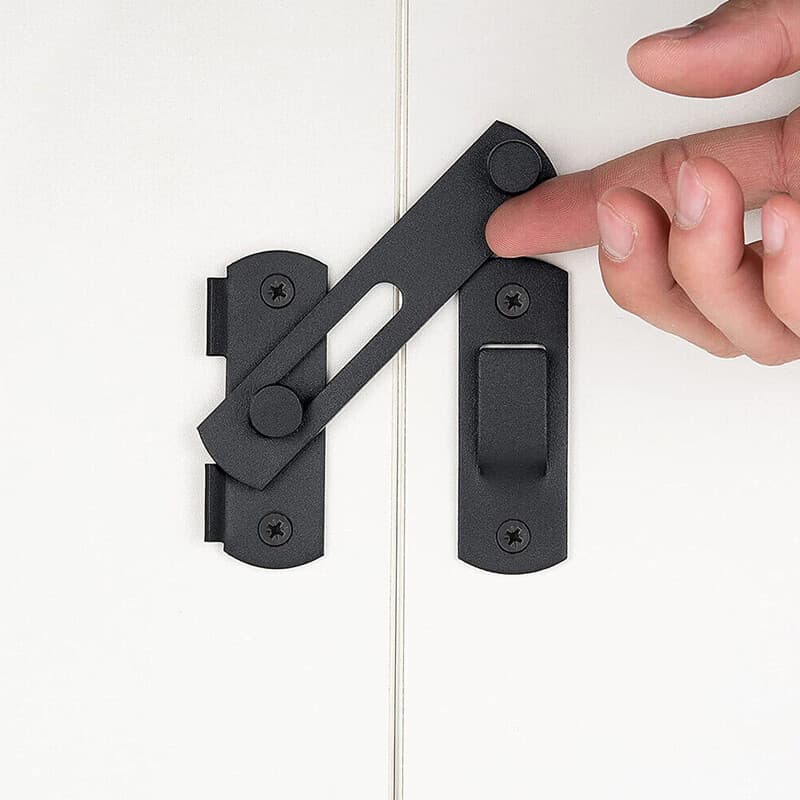 Sliding Bolt Door Latch in Matte Black with Fixing Screws - image 12