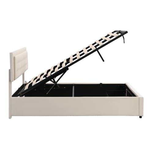 Upholstered King Size Bed with LED Lights and USB Charging Port (5ft) - image 4