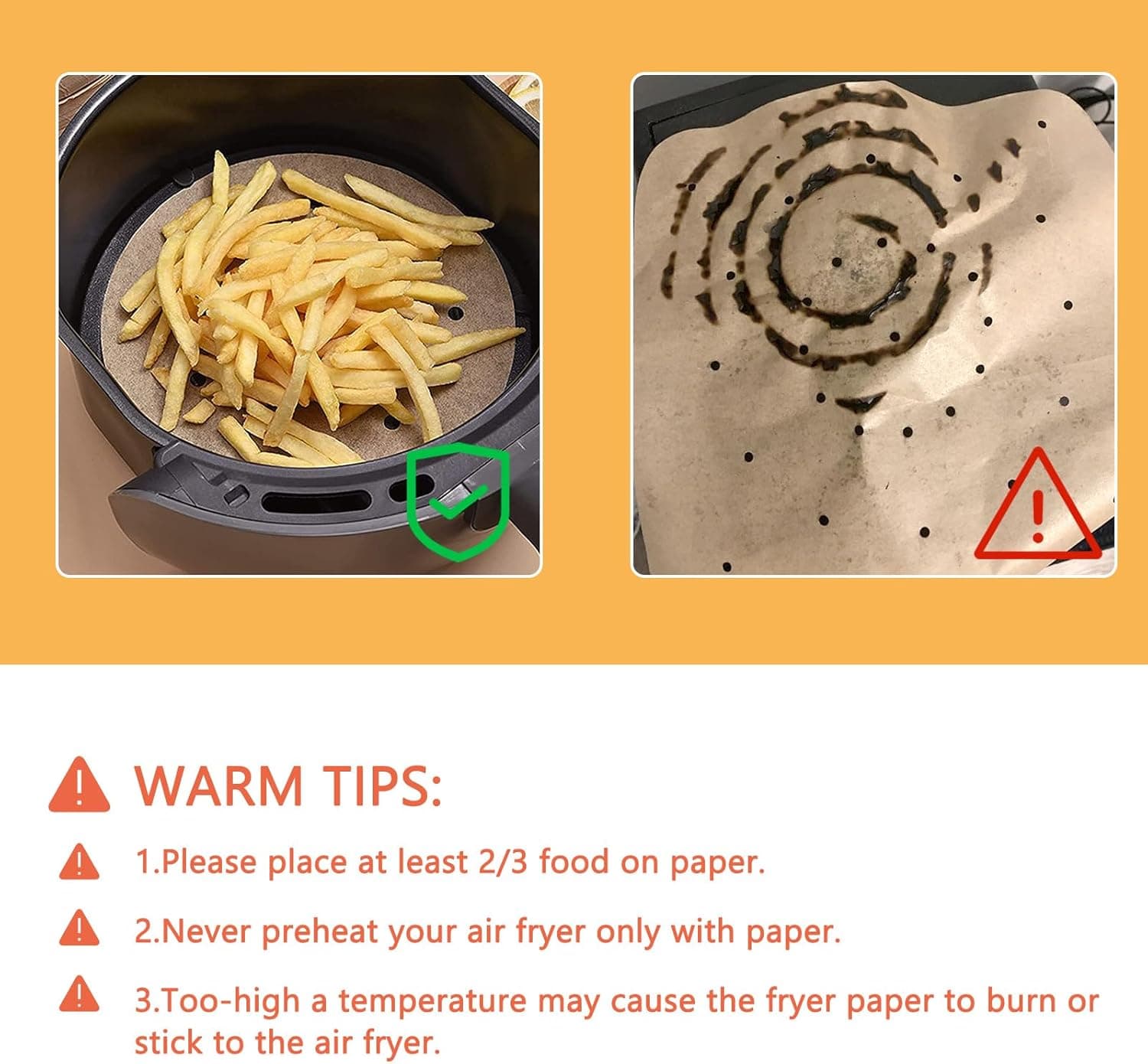 Perforated Air Fryer Liners — 100 Unbleached Parchment Rounds, 7in - image 13