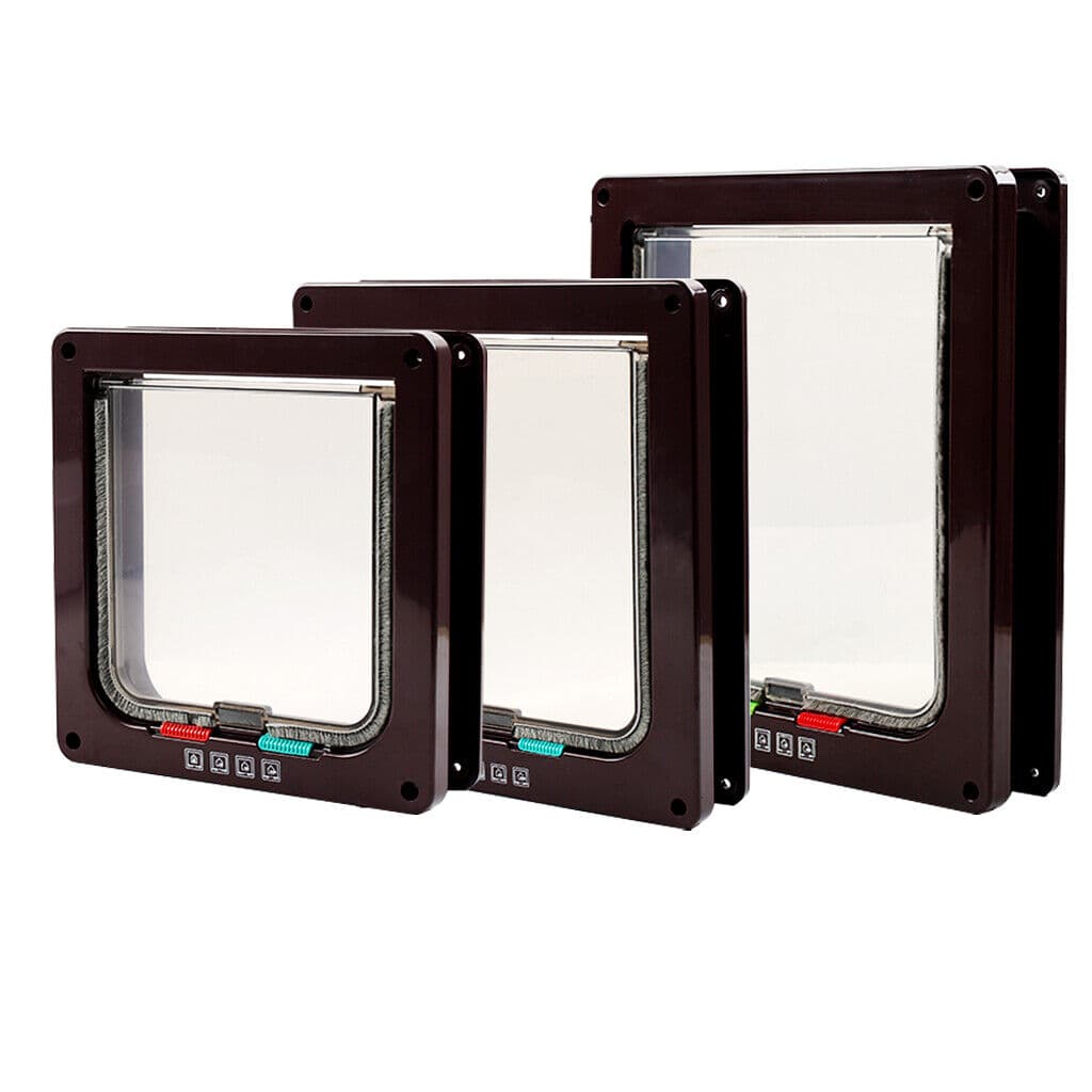Large 4-Way Locking Cat and Dog Door with Clear Flap - image 14