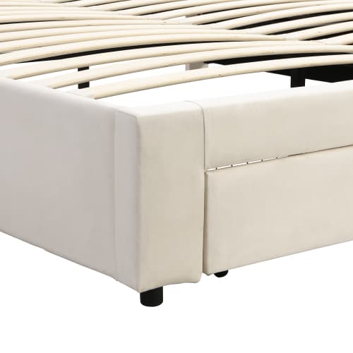 Upholstered King Size Bed with LED Lights and USB Charging Port (5ft) - image 31