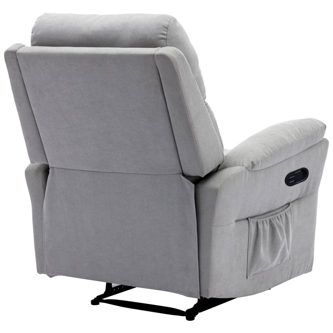 Comfortable Fabric Recliner Armchair with Adjustable Footrest - image 9
