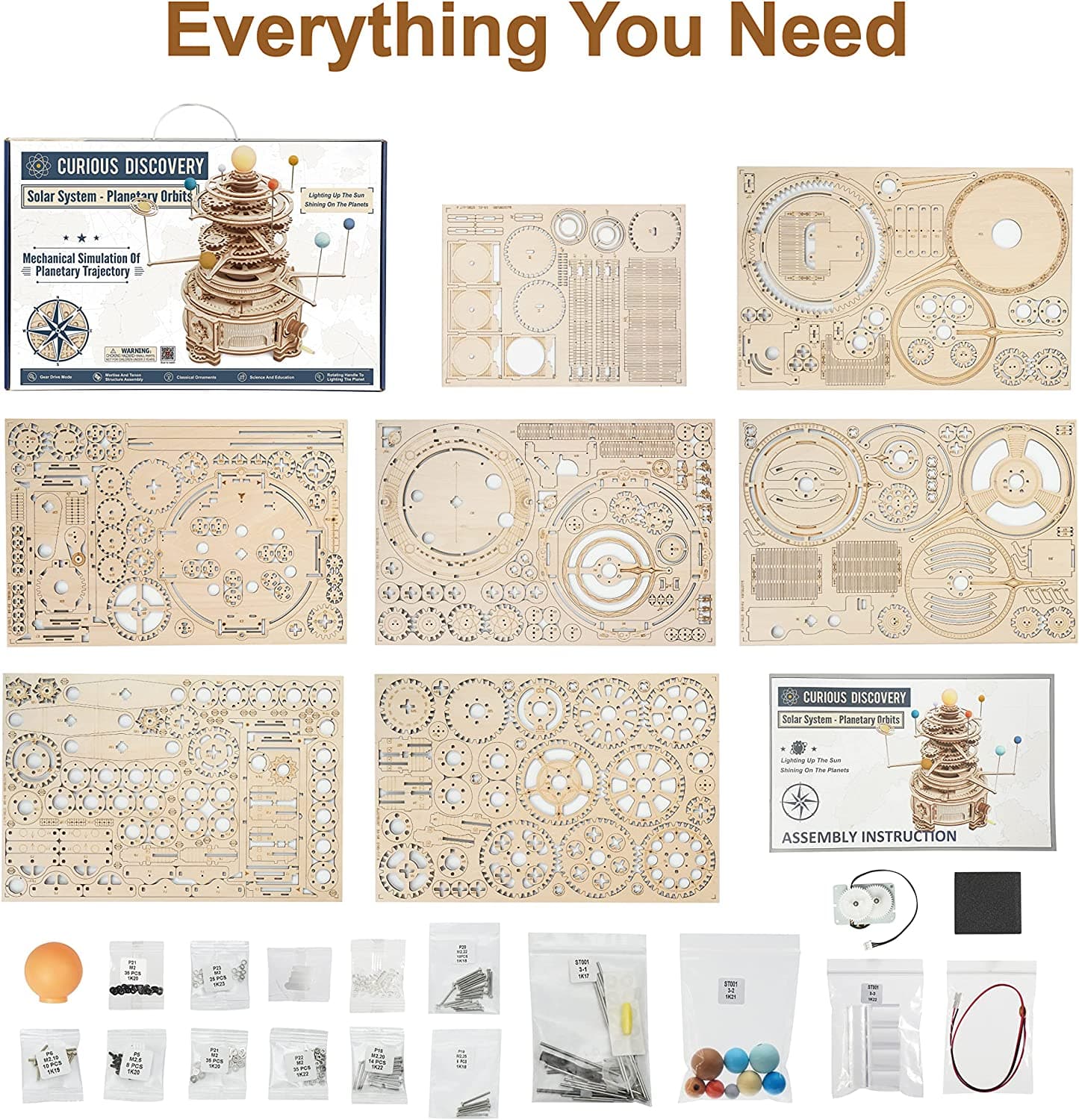 Discover the ROKR Mechanical Orrery 3D Wooden Puzzle - image 8