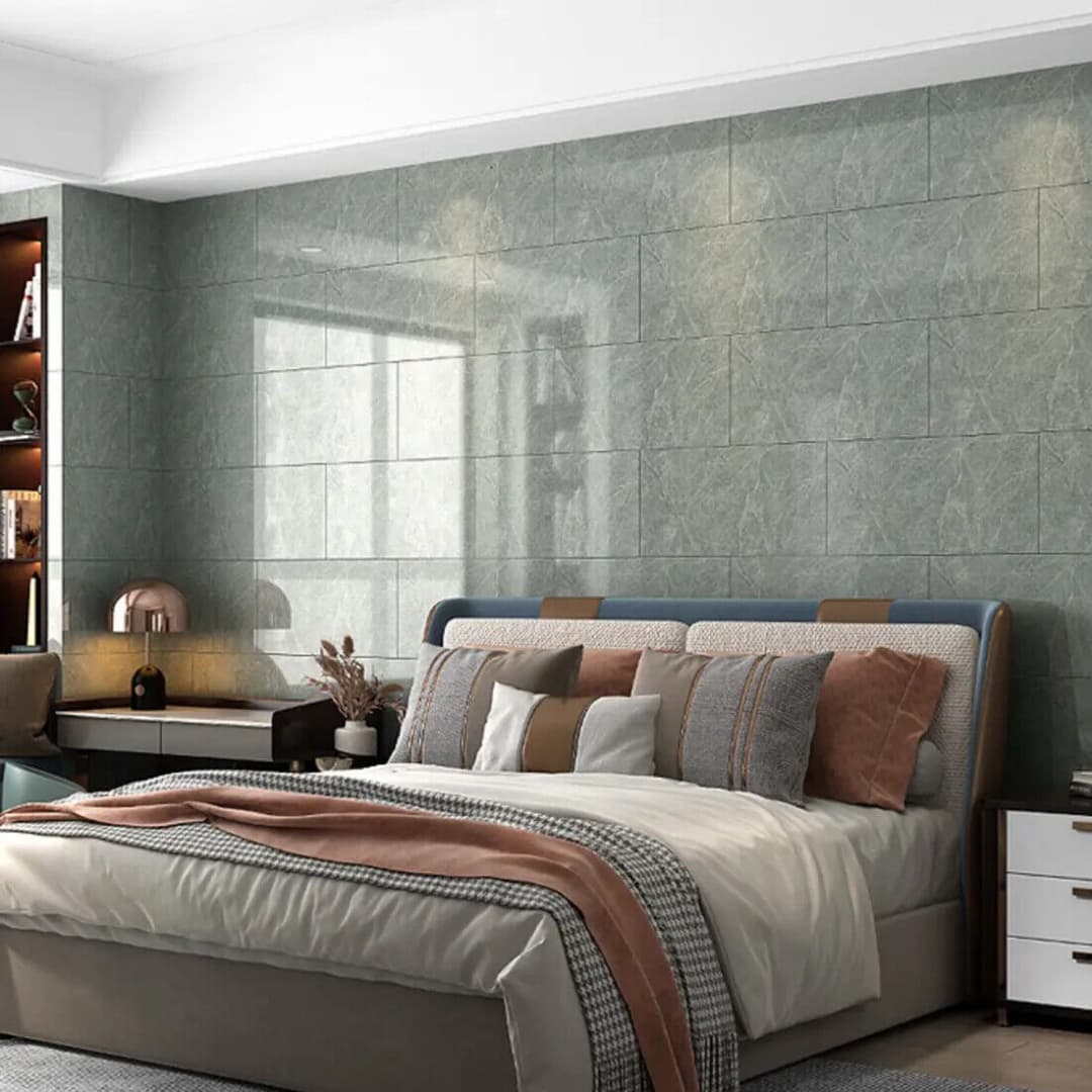 Upholstered Ottoman Bed (EU King) with LED Headboard & Mattress - image 2