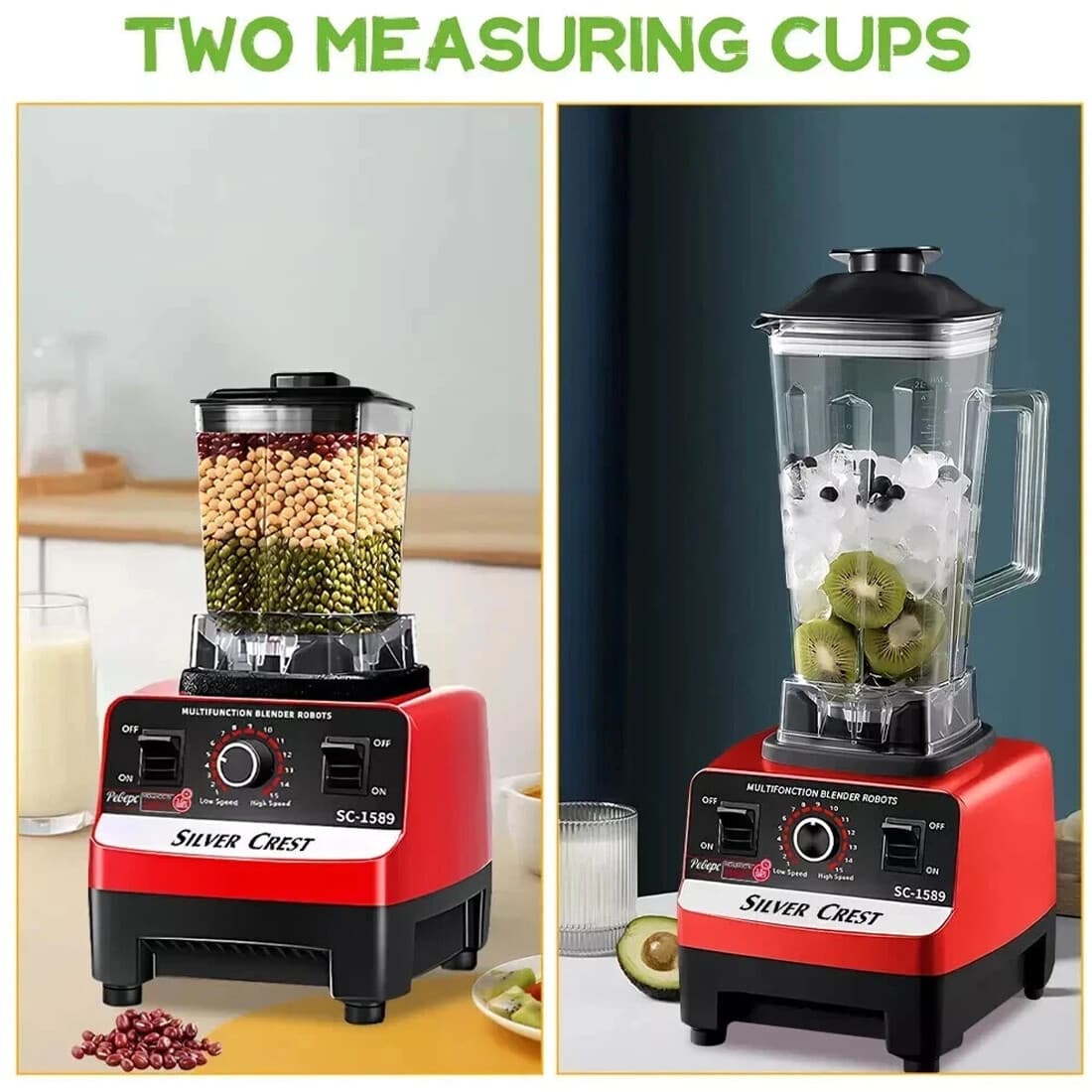 Powerful 4500W Countertop Blender with 2L Jug - image 5