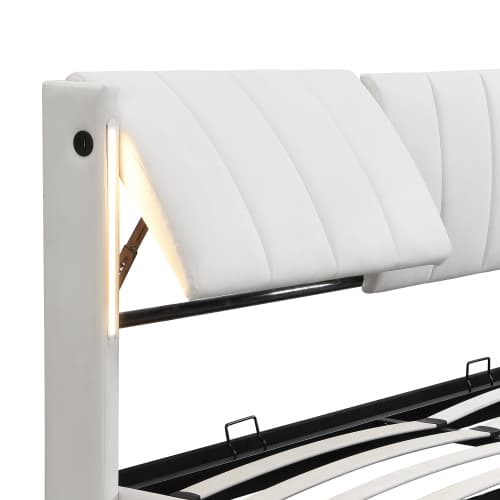 Modern King Size Ottoman Bed with LED Lighting and USB Charging - image 17