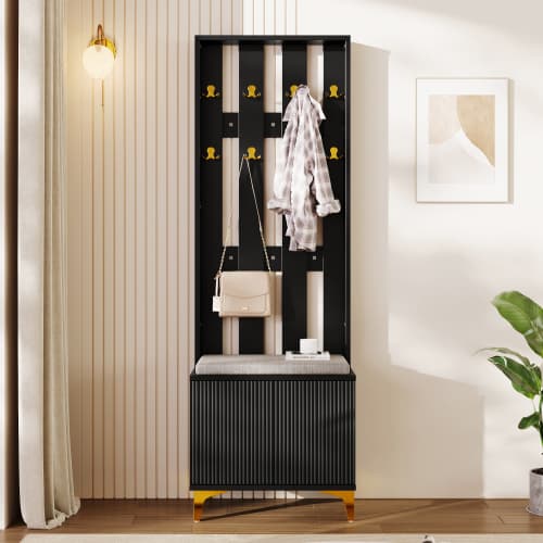 Transform Your Hallway with this Modern Wardrobe & Shoe Bench Set - image 8