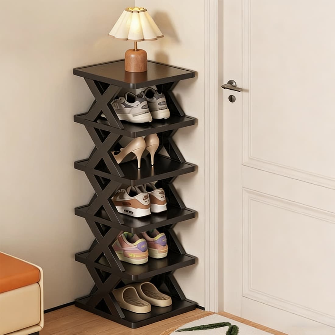 Slim 7-Tier Shoe Rack — X-Frame Design for Hallways and Bedrooms - image 10
