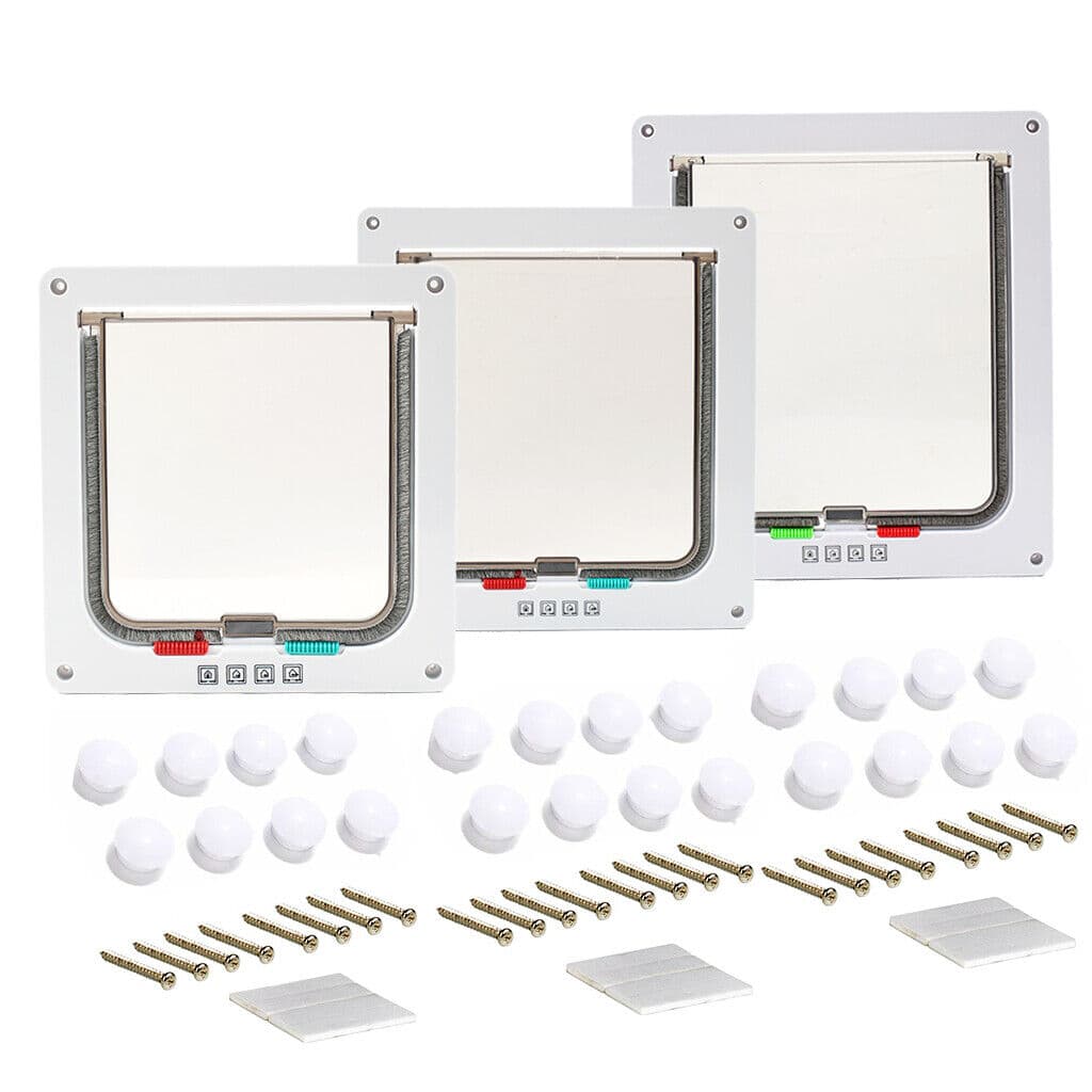 Large 4-Way Locking Cat and Dog Door with Clear Flap - image 13