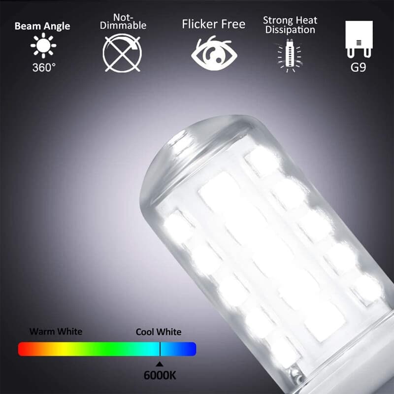 G9 LED Capsule Bulbs — 6 Pack, 5W Warm White 2700K - image 21