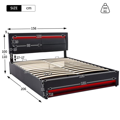 Multifunctional King Size Bed with Ottoman Storage & Charging - image 33