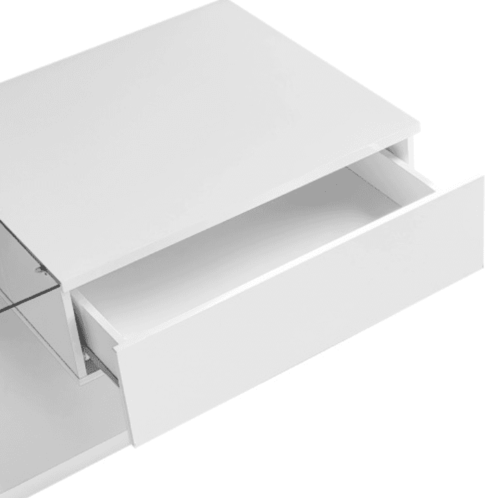 Modern High Gloss Coffee Table with 16-Colour LED Lighting - image 10