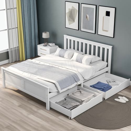 Double Storage Bed in Solid White Pine - image 5
