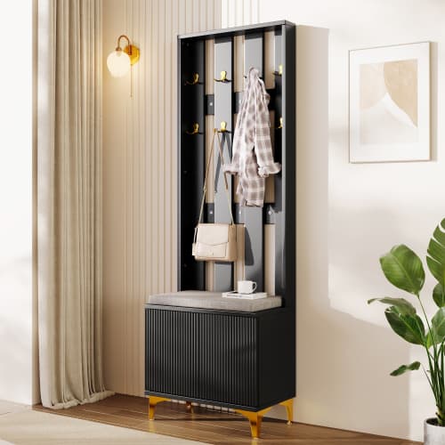 Transform Your Hallway with this Modern Wardrobe & Shoe Bench Set - image 4