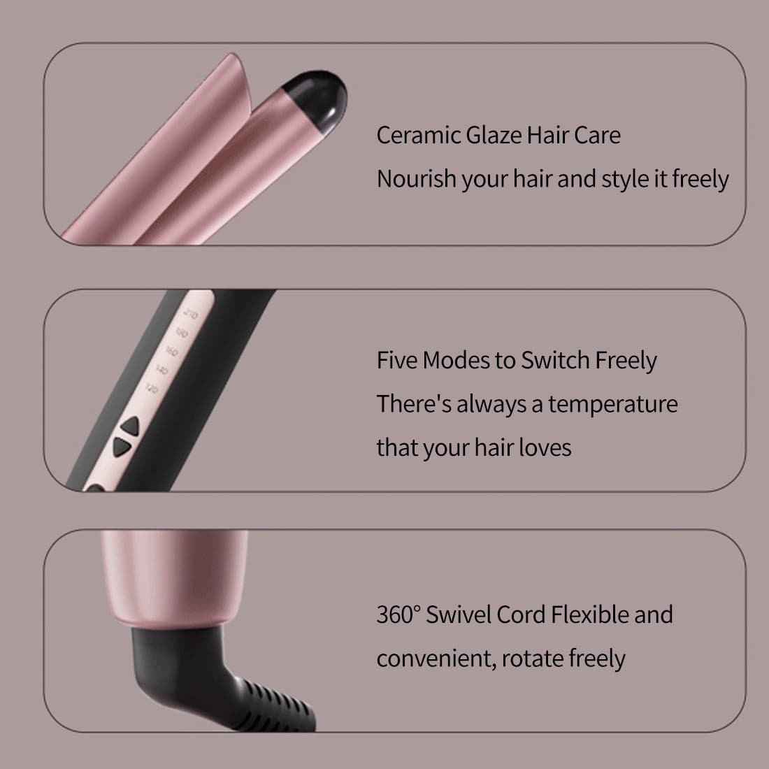 38mm Ceramic Tourmaline Curling Wand for Large Waves - image 17